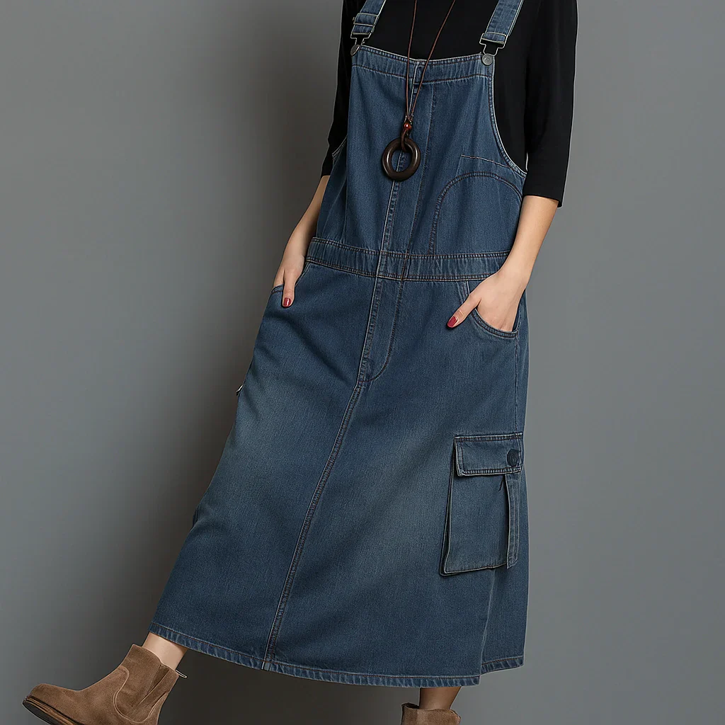 Jetta Robe chasuble en denim ample - Image 10