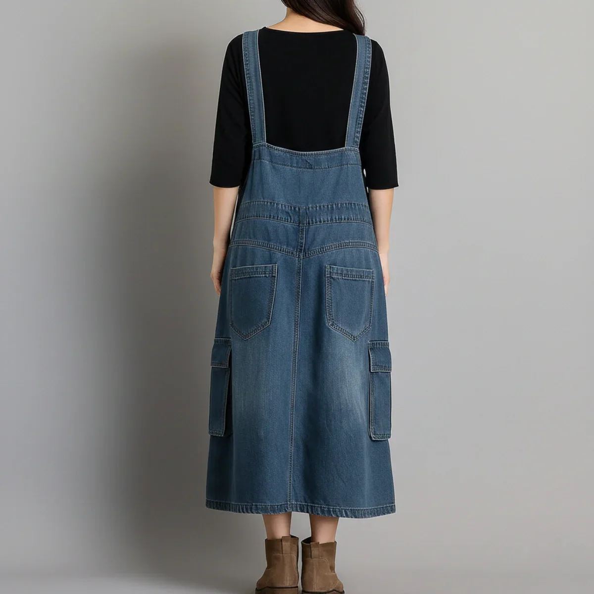 Jetta Robe chasuble en denim ample - Image 4