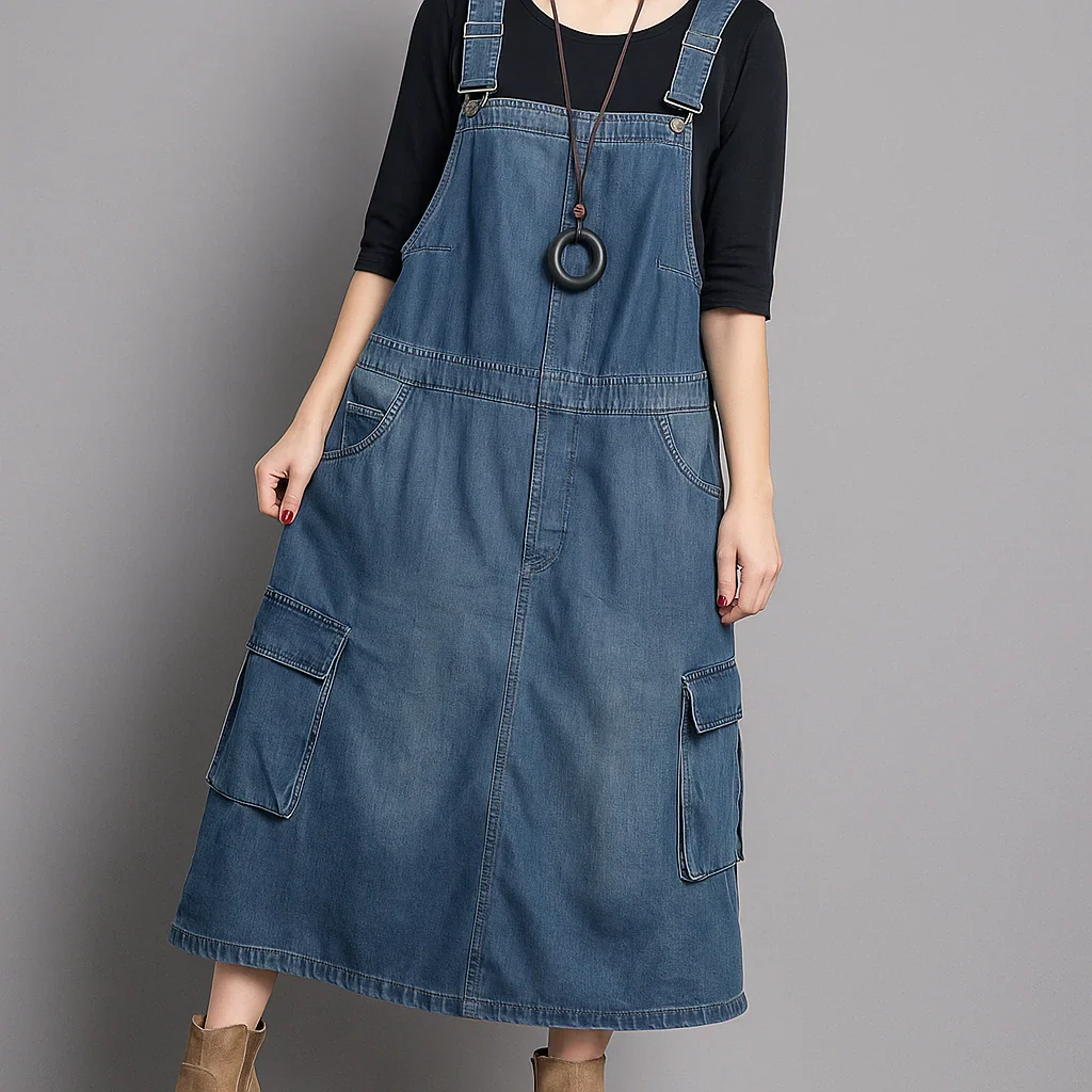 Jetta Robe chasuble en denim ample - Image 5