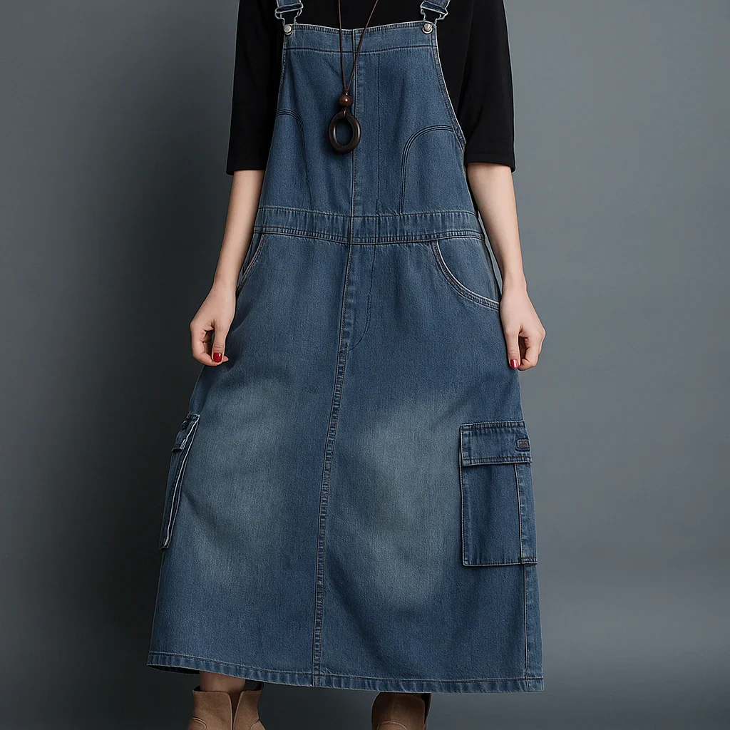 Jetta Robe chasuble en denim ample - Image 6