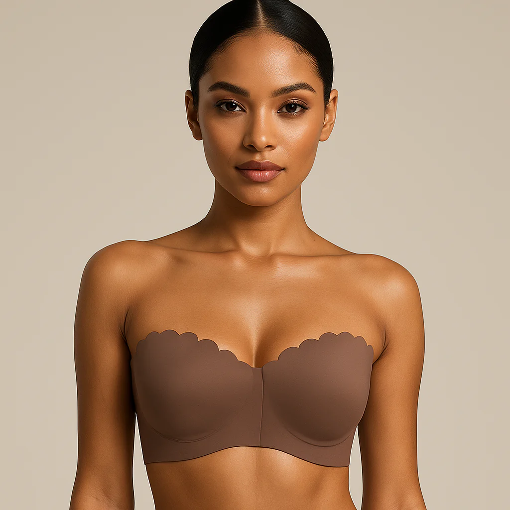Soutien-Gorge Invisible Push-Up Sans Bretelles – Fermeture Avant et Effet Rassembleur - Image 4